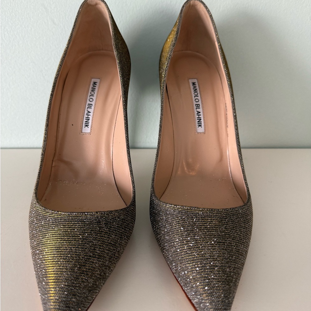 Manolo Blahnik Gold Women's Heels
